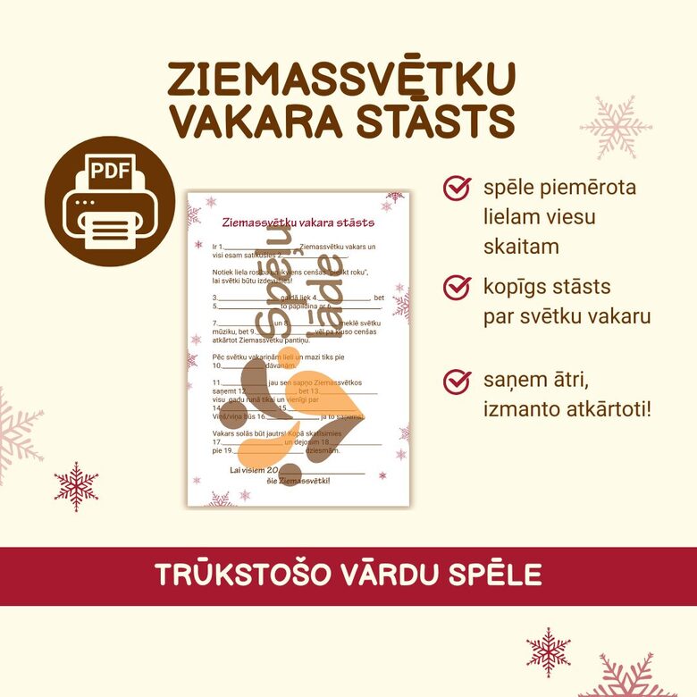 SPĒLE "ZIEMASSVĒTKU VAKARA STĀSTS"